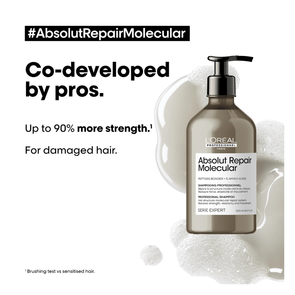 LOréal Professionnel Absolut Repair Molecular Shampoo 1500ml for damaged hair repair and strength