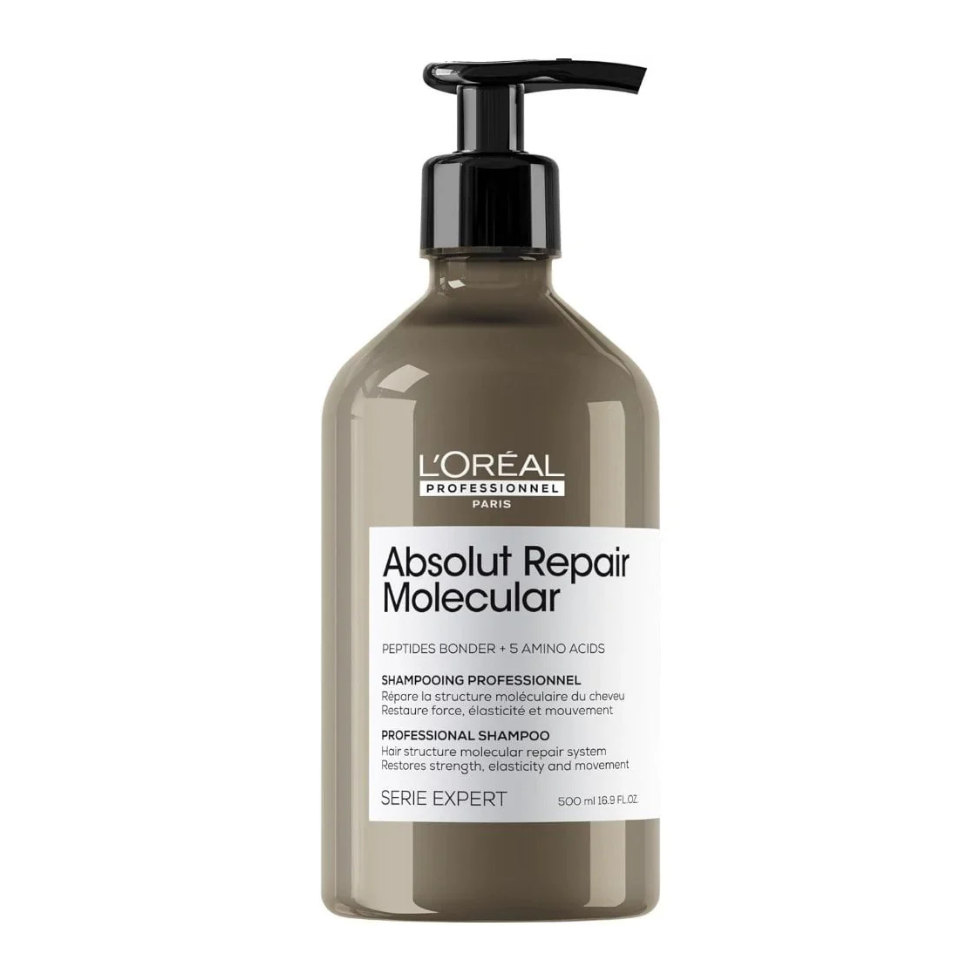 LOréal Professionnel Absolut Repair Molecular Shampoo 500ml for damaged hair repair and strength