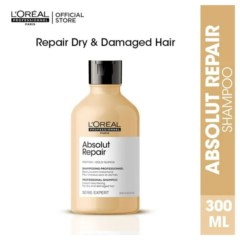 LOréal Professionnel Absolut Repair Shampoo 300ml for damaged hair repair strength and shine