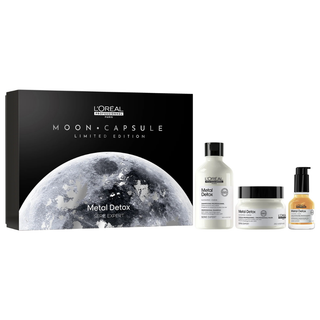LOréal Professionnel Metal Detox trio with shampoo mask and oil for hair care and shine