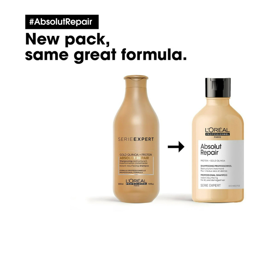 LOréal Professionnel Absolut Repair shampoo and conditioner set for damaged hair repair and shine