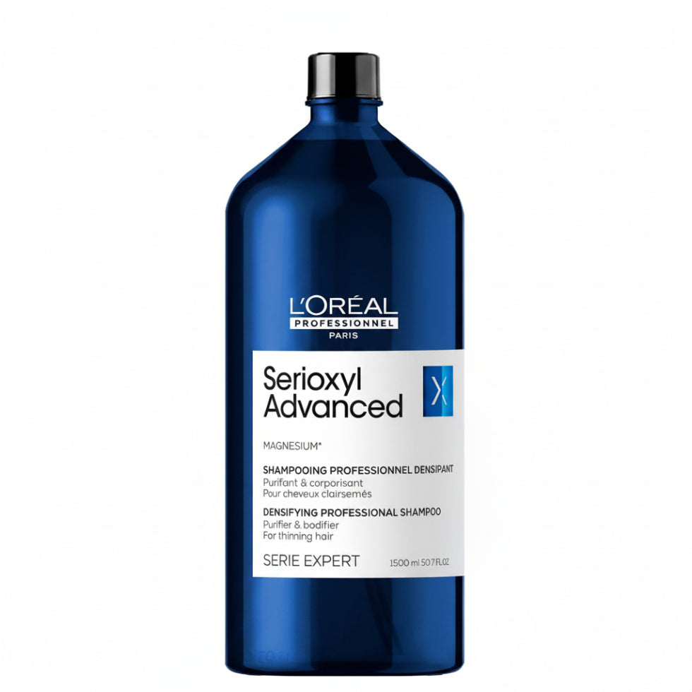 L'Oréal Serioxyl Advanced Densifying Shampoo 1500ml for thinning hair volume boost and scalp care