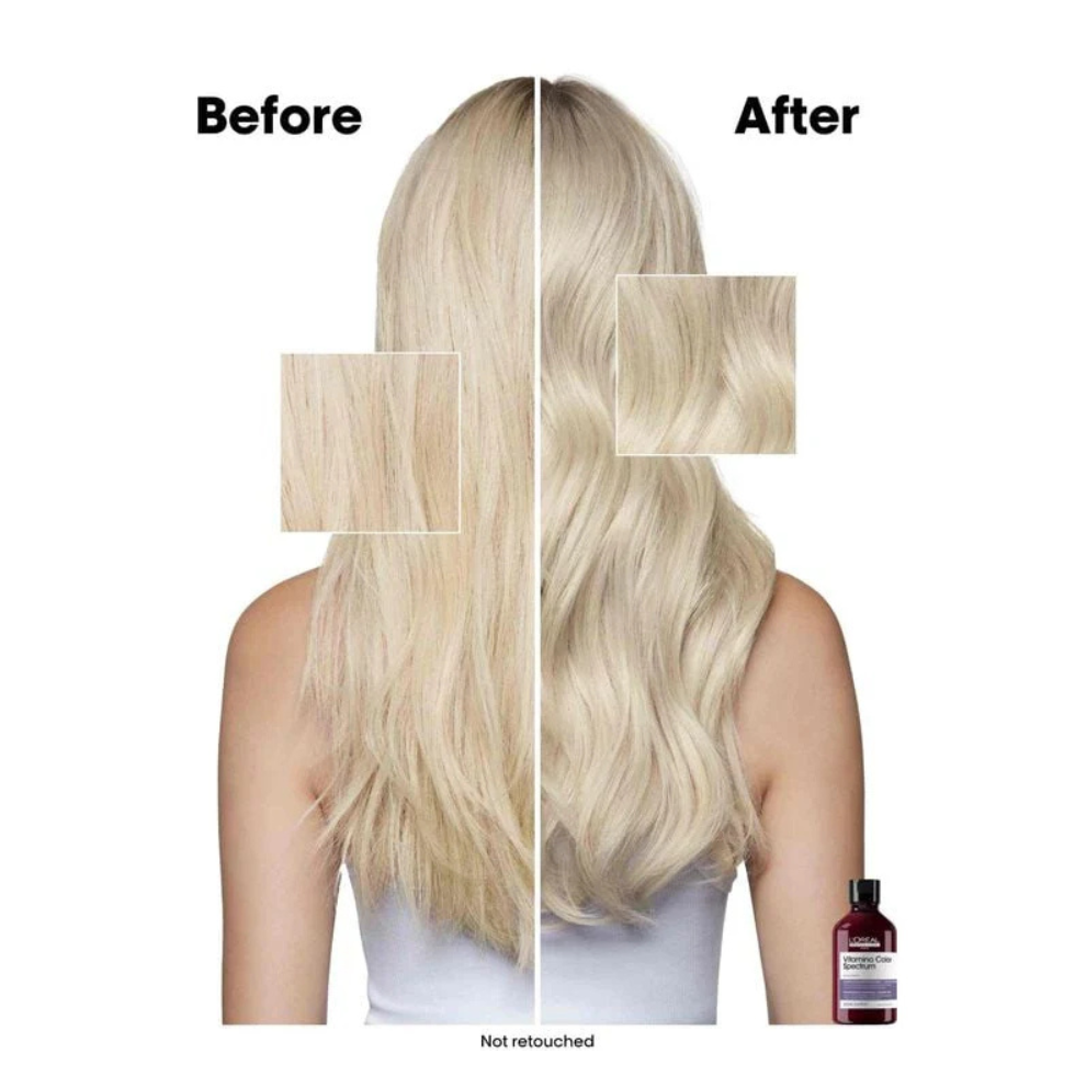 LOréal Professionnel Vitamino Color Spectrum Purple Shampoo 300ml for blonde and silver hair care