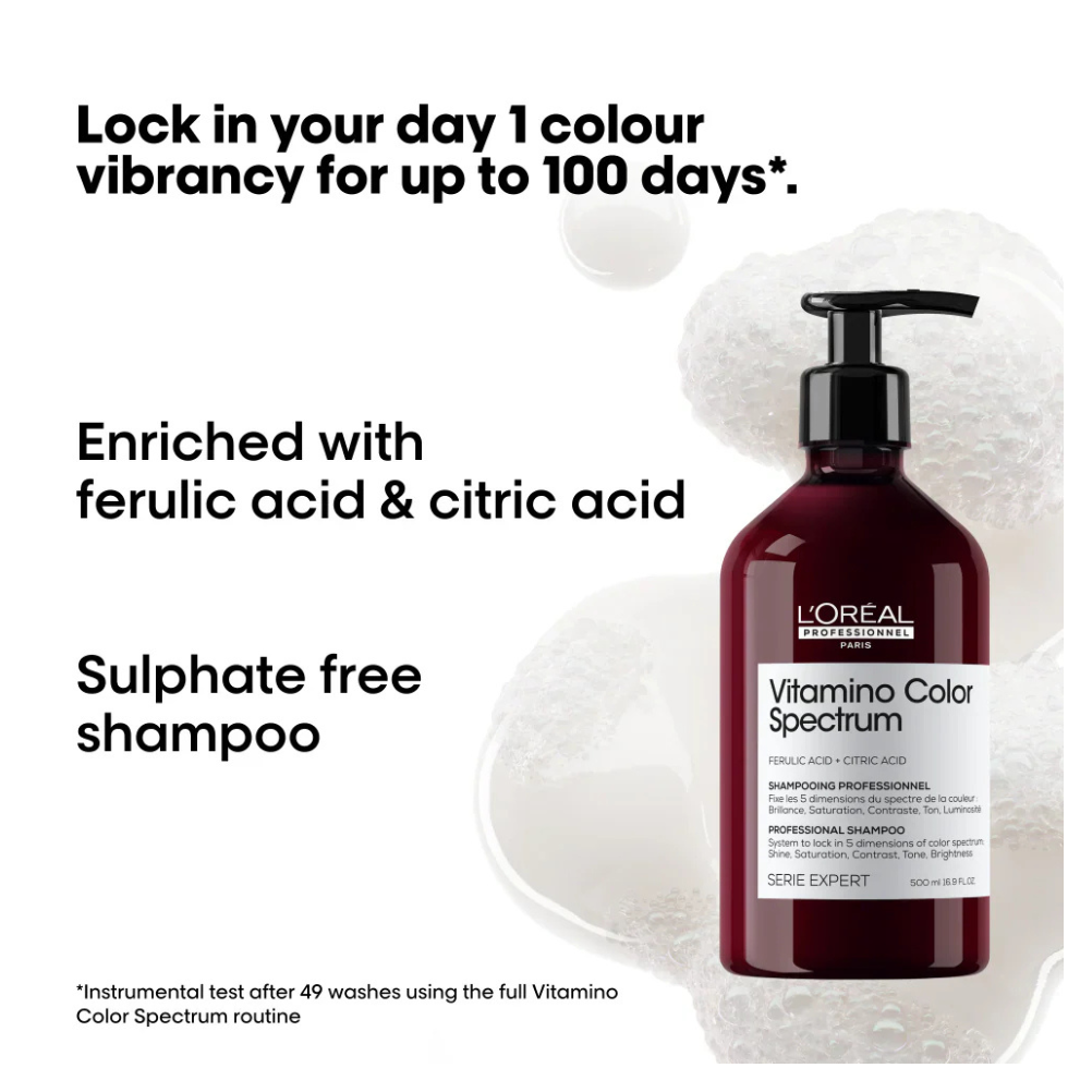 LOréal Professionnel Vitamino Color Spectrum Shampoo 1500ml for color protection softness and shine
