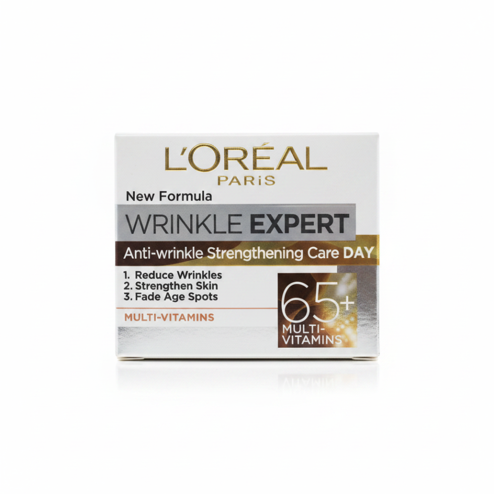 loreal wrinkle expert 65 day cream 50ml anti wrinkle firming moisturizer for mature skin hydration and age spot care
