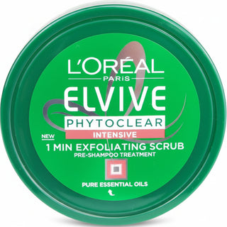 L’Oreal Elvive Phytoclear 1 min exfoliating scalp scrub 150ml anti dandruff deep cleansing treatment