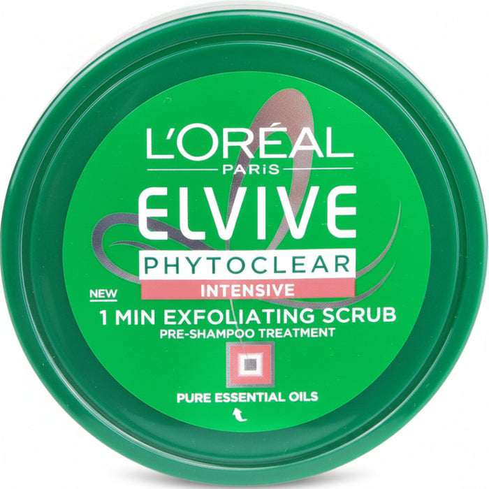 L’Oreal Elvive Phytoclear 1 Min Exfoliating Scrub 150ml | Scalp Detox Anti-Dandruff