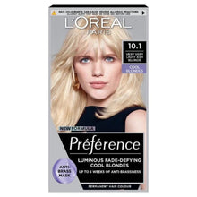 loreal paris preference 10.1 very very light ash blonde hair dye 200g permanent hair colour with ultra light ash tones radiant shine and salon inspired finish