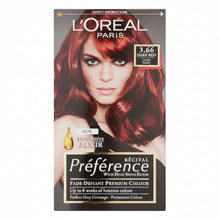 loreal paris preference 3.66 dark red ultra violet hair dye 200g permanent hair colour with vibrant red violet tones radiant shine and excellent grey coverage