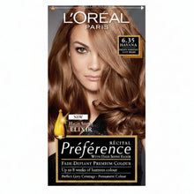 loreal paris preference 6.35 havana golden mahogany light brown hair dye 200g permanent hair colour with warm golden brown tones radiant shine and excellent grey coverage for salon inspired results