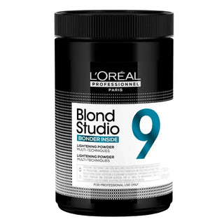 L’Oréal Professionnel Blond Studio 9 Levels Bonder Inside Lightening Powder 500g professional bleach with bond protection and up to 9 levels of lift.
