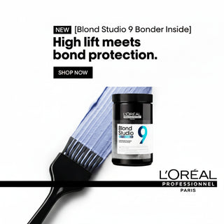 L’Oréal Professionnel Blond Studio 9 Levels Bonder Inside Lightening Powder 500g professional bleach with bond protection and up to 9 levels of lift.
