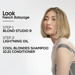 L’Oréal Professionnel Blond Studio 9 Levels Lightening Powder 500g professional bleach for up to 9 levels of lift and bright blonde hair results.