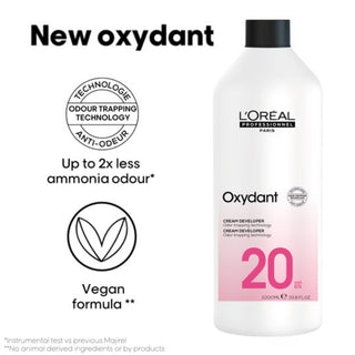 L’Oréal Professionnel Crème Oxydant 20 Vol 1000ml professional cream developer for smooth color mixing and consistent salon-quality results.
