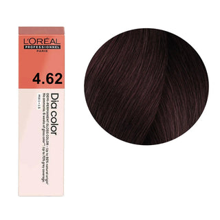 L’Oréal Professionnel Dia Color 4.62 60ml demi permanent hair color with rich red violet brunette tone and glossy shine finish