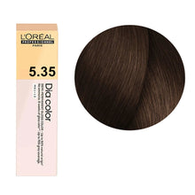 L’Oréal Professionnel Dia Color 5.35 60ml demi permanent hair color with golden mahogany brown tone and glossy shine finish