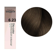 L’Oréal Professionnel Dia Color 6.23 60ml demi permanent hair color with dark iridescent golden blonde tone and glossy shine finish