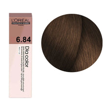 L’Oréal Professionnel Dia Color 6.84 60ml demi permanent hair color with mocha copper blonde tone and glossy shine finish