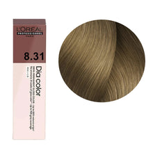 L’Oréal Professionnel Dia Color 8.31 60ml demi permanent hair color with golden ash light blonde tone and glossy shine finish