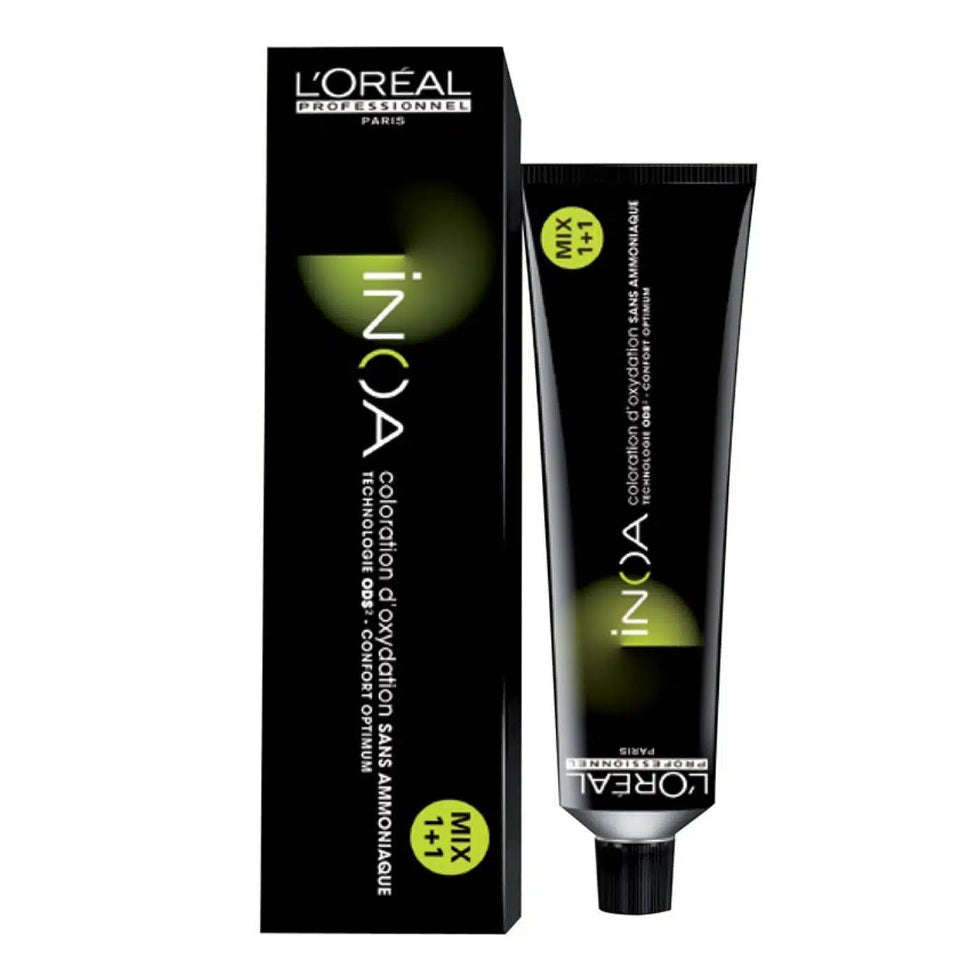 L’Oréal Professionnel INOA Permanent Hair Color 60g ammonia-free professional hair color with long-lasting shine and gray coverage.