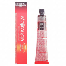 L’Oréal Professionnel Majirouge 6.60 Intense Dark Red Blonde permanent hair color with vibrant red shine and professional gray coverage.