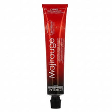L’Oréal Professionnel Majirouge 7.45 Extra Copper Mahogany Blonde permanent hair color with vibrant shine and professional gray coverage.