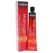 L’Oréal Professionnel Majirouge C6.64 Carmilane Dark Red Copper Blonde permanent hair color with vibrant shine and professional gray coverage.