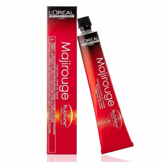 L’Oréal Professionnel Majirouge C6.66 Carmilane Dark Red Blonde permanent hair color with intense red shine and professional gray coverage.