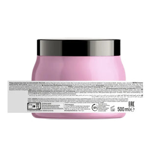 L’Oréal Professionnel Serie Expert Liss Unlimited Hair Mask 500ml for frizz control, deep nourishment, smooth hair, and humidity protection.
