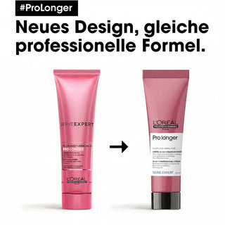 L’Oréal Professionnel Serie Expert Pro Longer 10-In-1 Cream 150ml for long hair care, heat protection, split end care, and enhanced softness and shine.