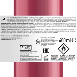 L’Oréal Professionnel Serie Expert Pro Longer Concentrate Treatment 400ml for long hair care, length strengthening, fuller-looking ends, and professional repair treatment.