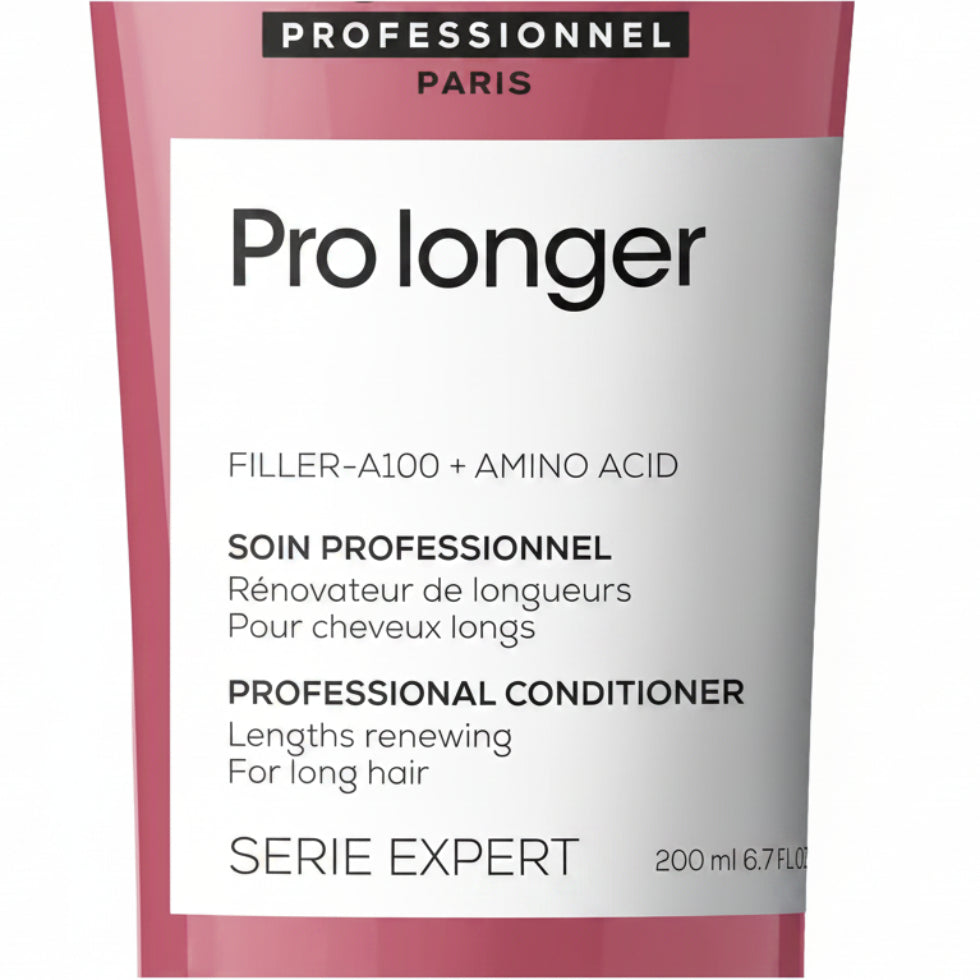 L’Oréal Professionnel Serie Expert Pro Longer Lengths Renewing Conditioner 200ml for long hair care, strengthening lengths, improving softness, and enhancing shine.