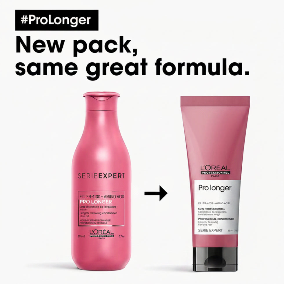 L’Oréal Professionnel Serie Expert Pro Longer Lengths Renewing Conditioner 200ml for long hair care, strengthening lengths, improving softness, and enhancing shine.