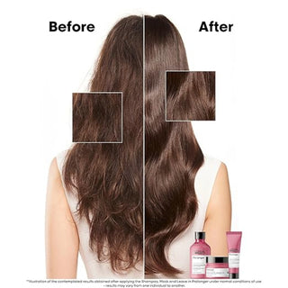 L’Oréal Professionnel Serie Expert Pro Longer Lengths Renewing Mask 500ml for long hair care, deep nourishment, split end care, and enhanced softness.
