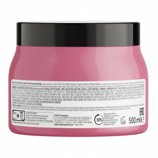 L’Oréal Professionnel Serie Expert Pro Longer Lengths Renewing Mask 500ml for long hair care, deep nourishment, split end care, and enhanced softness.
