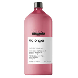 L’Oréal Professionnel Serie Expert Pro Longer Lengths Renewing Shampoo 1500ml for long hair care, strengthening lengths, and improving hair softness and shine.