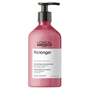 L’Oréal Professionnel Serie Expert Pro Longer Lengths Renewing Shampoo 500ml for long hair care, strengthening lengths, improving softness, and enhancing shine.