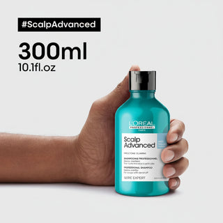 L’Oréal Professionnel Serie Expert Scalp Advanced Anti-Dandruff Dermo-Clarifier Shampoo 300ml for dandruff control, scalp purification, and professional scalp care.