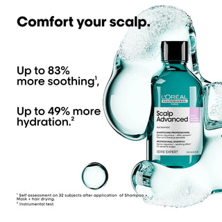L’Oréal Professionnel Serie Expert Scalp Advanced Anti-Discomfort Shampoo 300ml for sensitive scalp care, hydration, and soothing comfort.