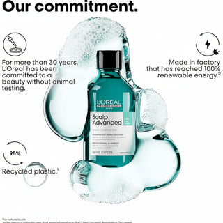 L’Oréal Professionnel Serie Expert Scalp Advanced Anti-Oiliness Dermo-Purifier Shampoo 1500ml for oily scalp cleansing, sebum control, and long-lasting freshness.