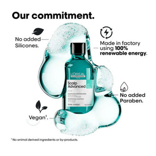 L’Oréal Professionnel Serie Expert Scalp Advanced Anti-Oiliness Dermo-Purifier Shampoo 300ml for oily scalp cleansing, sebum control, and long-lasting freshness.