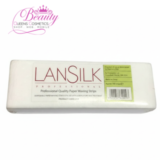 Lansilk Professional Paper Waxing Strips 100 Pack | Disposable Wax Strips