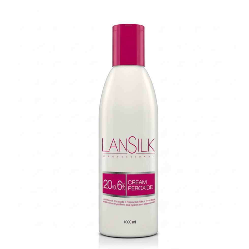 lansilk 20 vol 6 percent cream peroxide 1000ml hydrating hair developer for smooth coloring