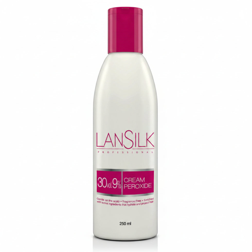 lansilk 30 vol 9 percent cream peroxide 250ml hydrating hair developer for coloring and lightening
