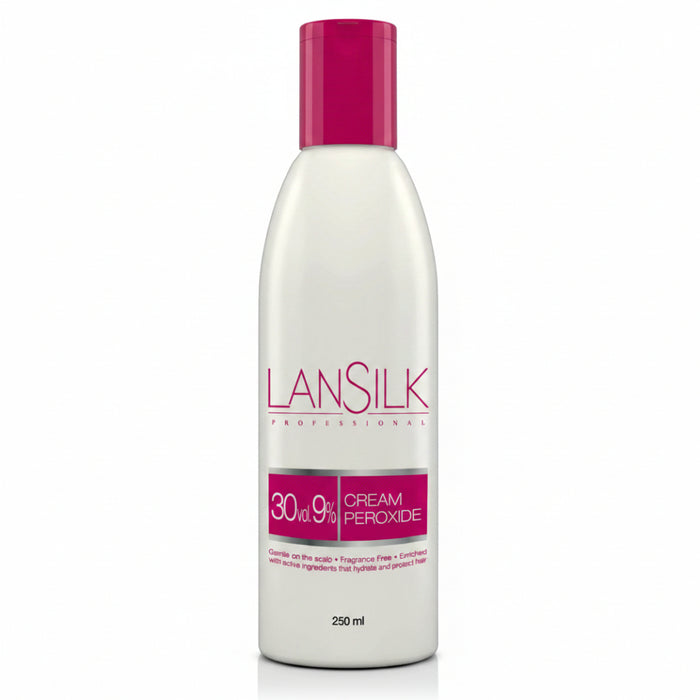 lansilk 30 vol 9 percent cream peroxide 250ml hydrating hair developer for coloring and lightening
