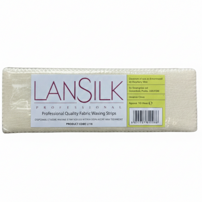 lansilk fabric waxing strips code 116 100 pack cotton hair removal strips for smooth skin