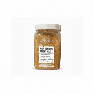 lansilk golden pearl pellet wax 100g for smooth silky skin hair removal stripless wax
