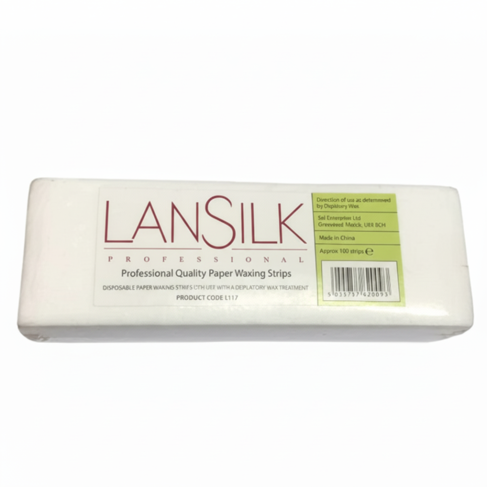 lansilk disposable paper waxing strips 100 pack for smooth clean hair removal results