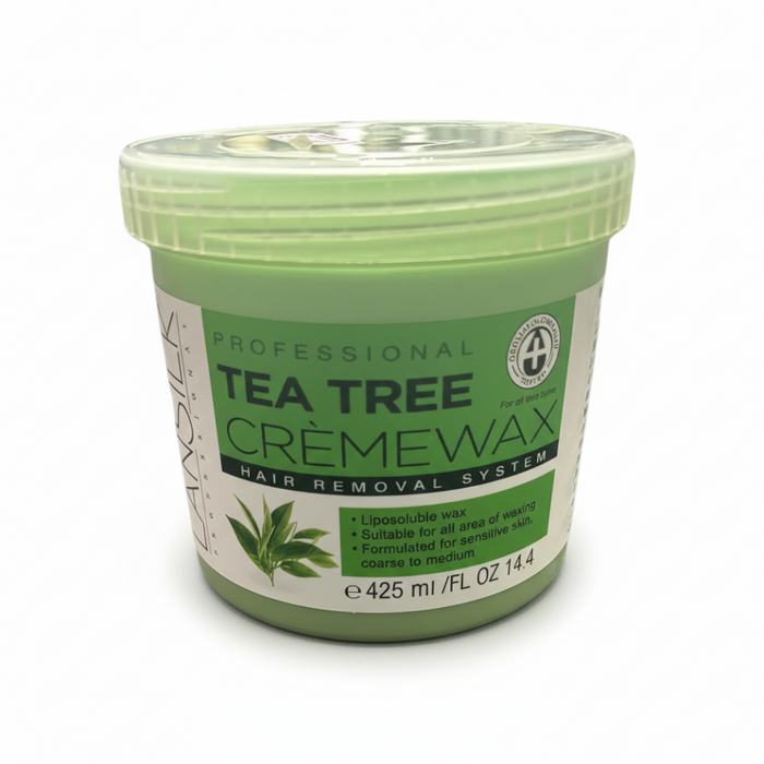 Lansilk Tea Tree Creme Wax 425ml | Gentle Hair Removal for All Skin Types