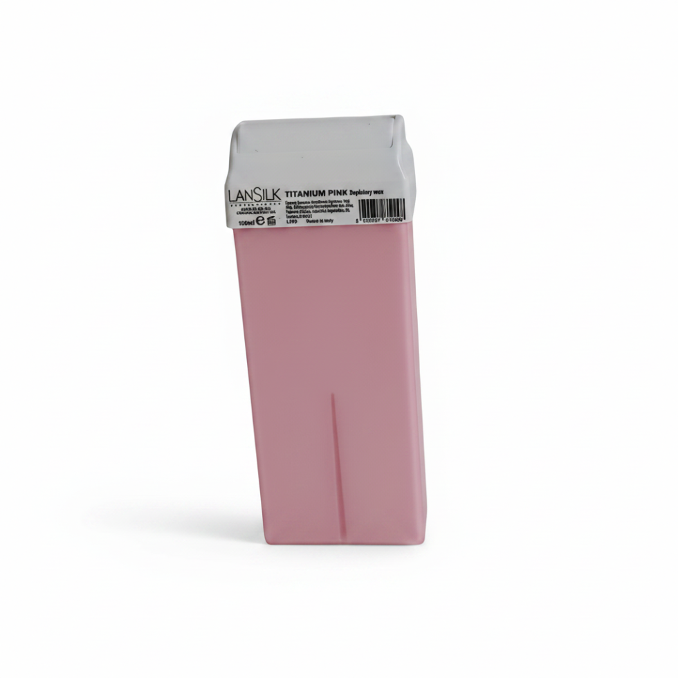 lansilk titanium pink depilatory wax 100ml gentle soft wax for smooth hair removal and soft skin
